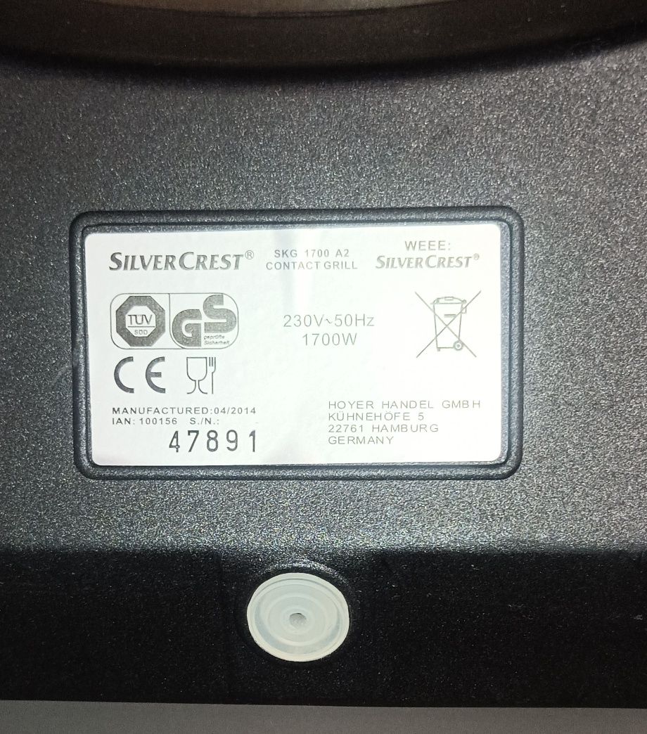 Kuchenka Grill elektryczny Silver Crest