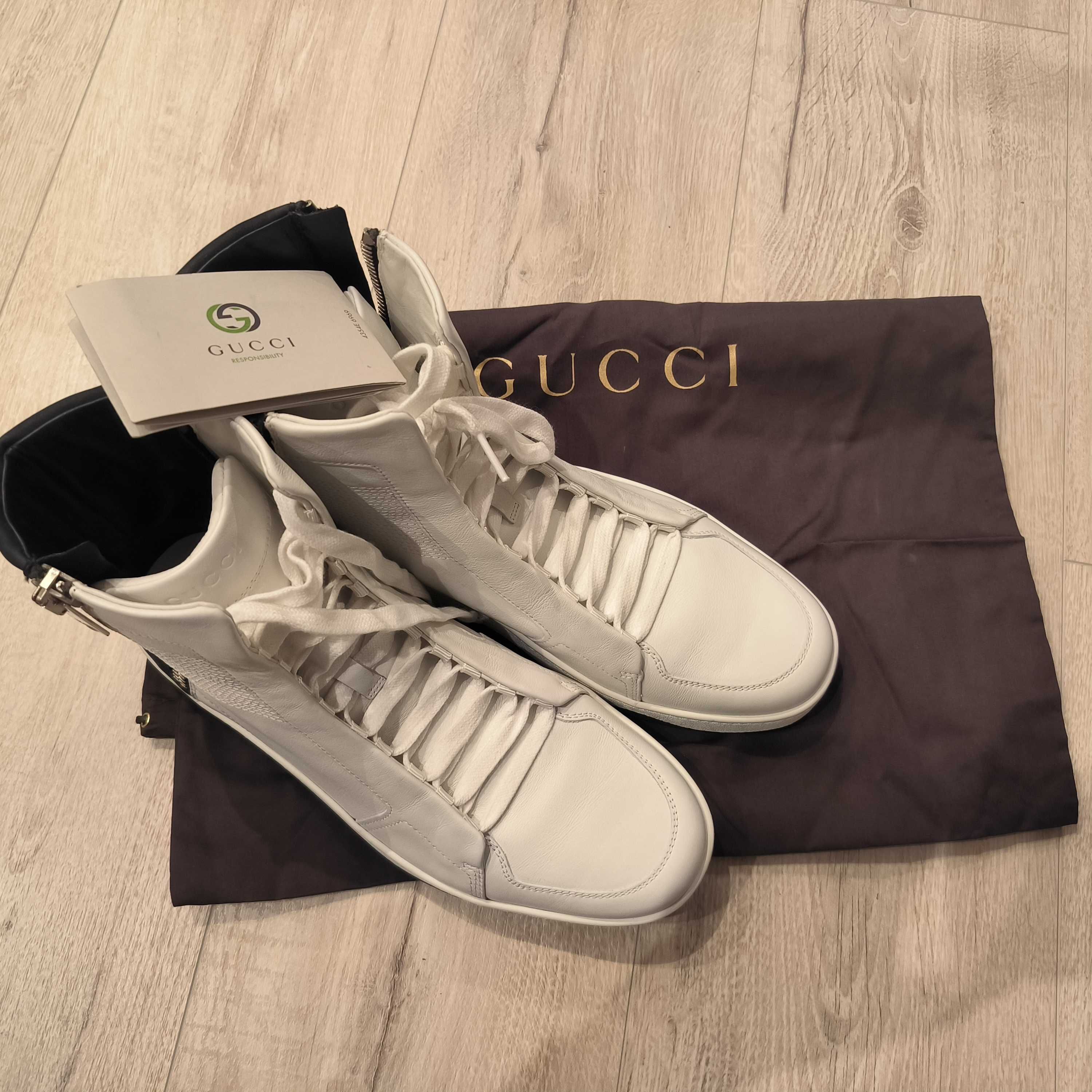Sprzedam buty męskie Gucci, nowe, oryginalne, biało-czarne,