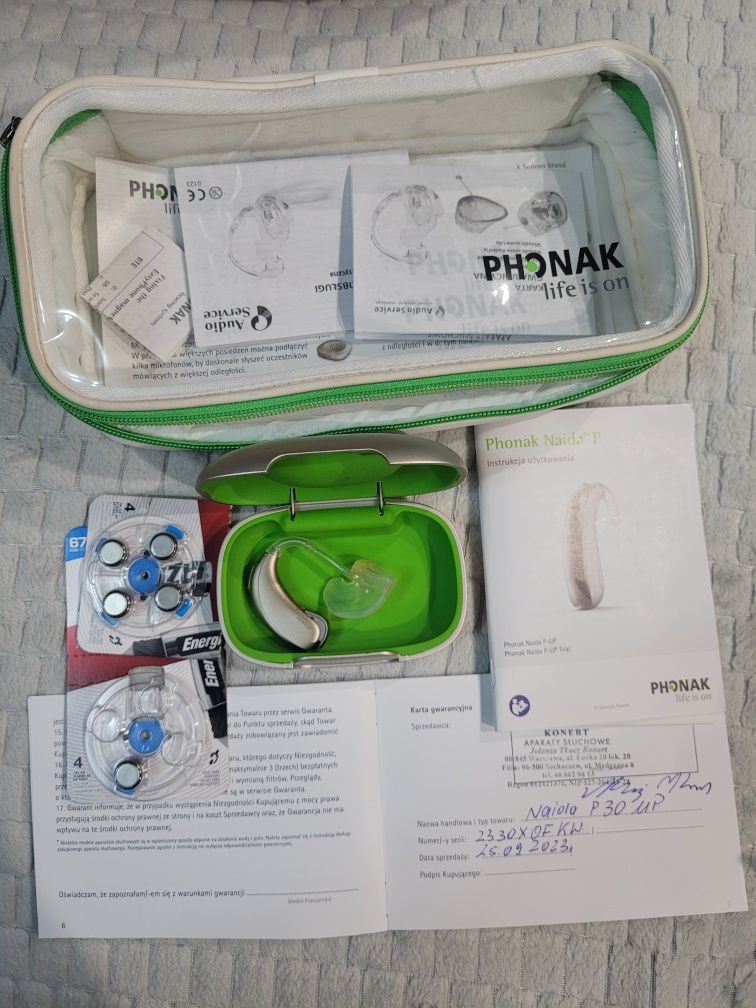 Aparat słuchowy Phonak Naida P30 UP gwarancja  do 09/2026