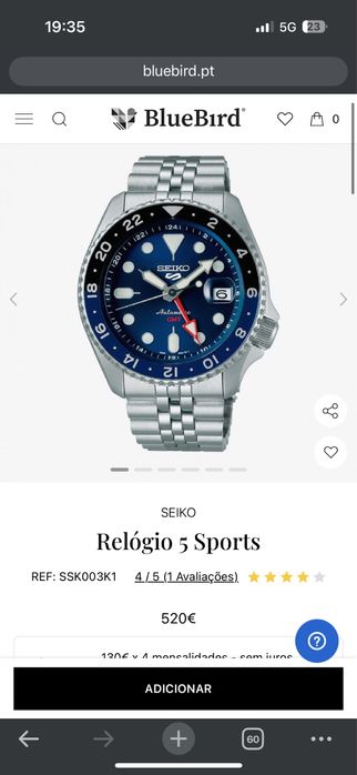 Seiko ssk003k1 automatico gmt