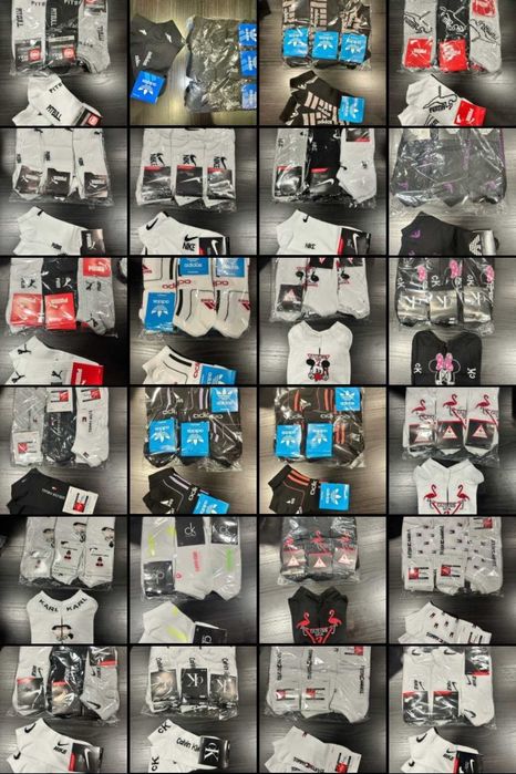 Skarpetki męskie i damskie 12par w paczce Nowe