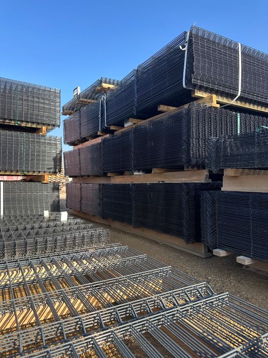 Ogrodzenie panelowe 3D KOMPLET słupki panele podmurówki obejmy BRAMY