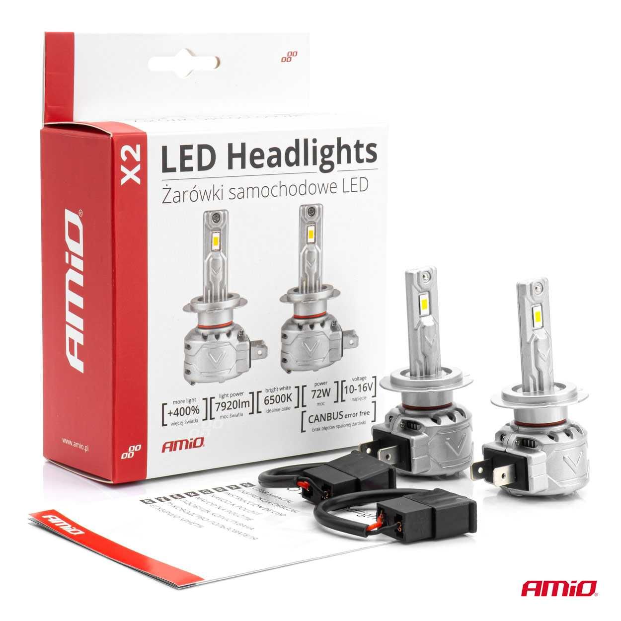 Żarówki Amio Led H7 mix