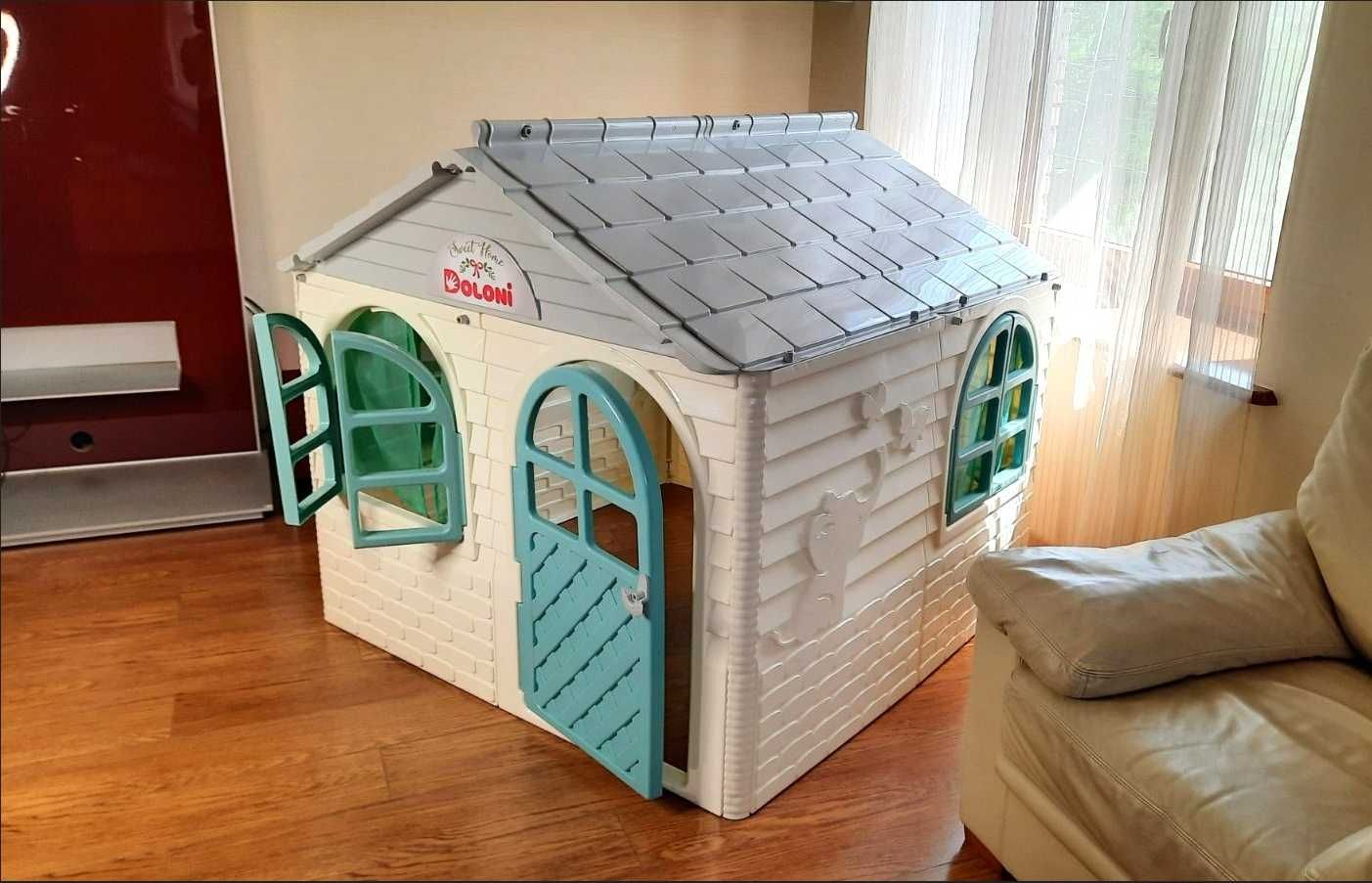 Ігровий будиночок долоні дитяча хатинка зі шторками садовий будинок