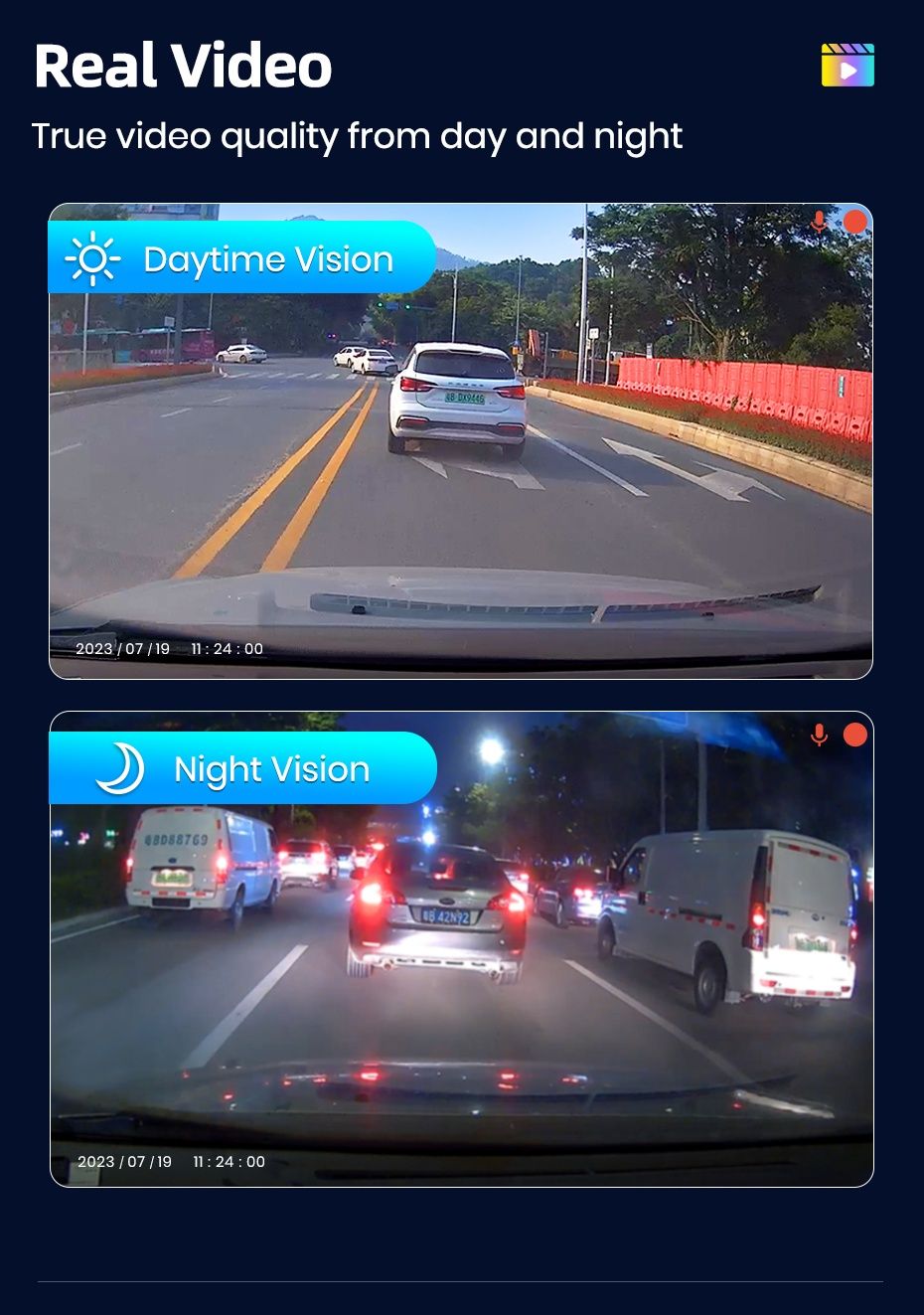Kit Dashcam FullHD e câmara traseira ADAS Dupla gravação novo