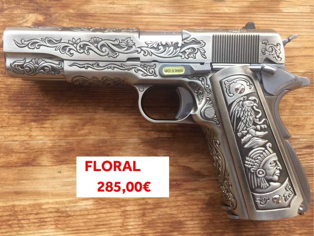 Pistola Airsoft 1911 HEXCUT - Floral da WE full metal blowback nova garantia