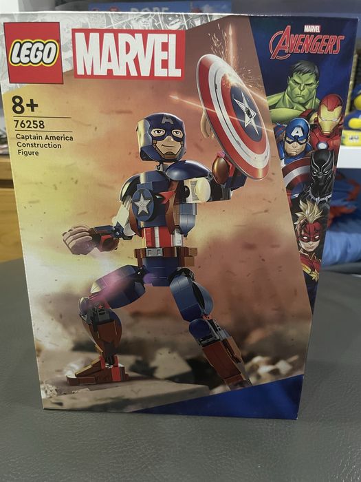 LEGO Marvel 76258 Figurka Kapitana Ameryki do zbudowania