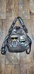 Karl ludzik srebrny plecak torebka 2 w 1 premium logowany