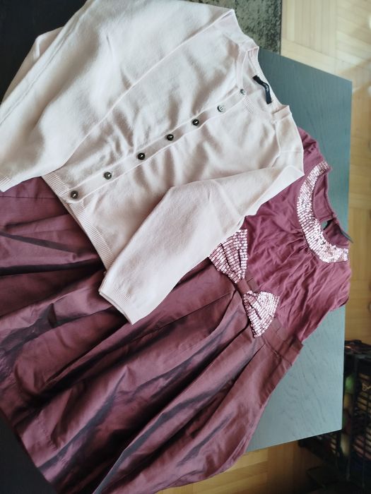 Sukienka next + sweterek 128 cm 8 lat