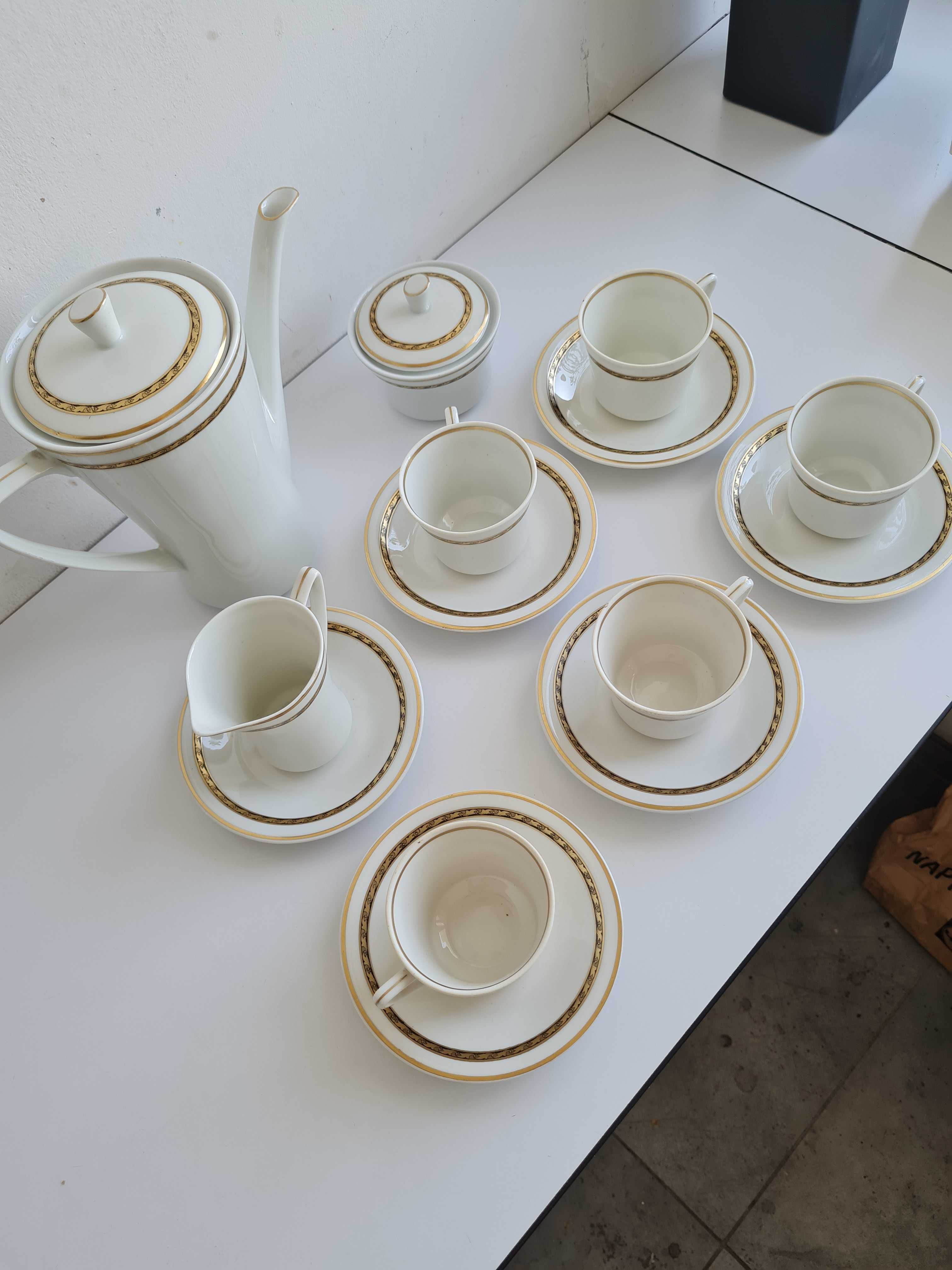 Komplet zestaw kawowy Chodzież ceramika