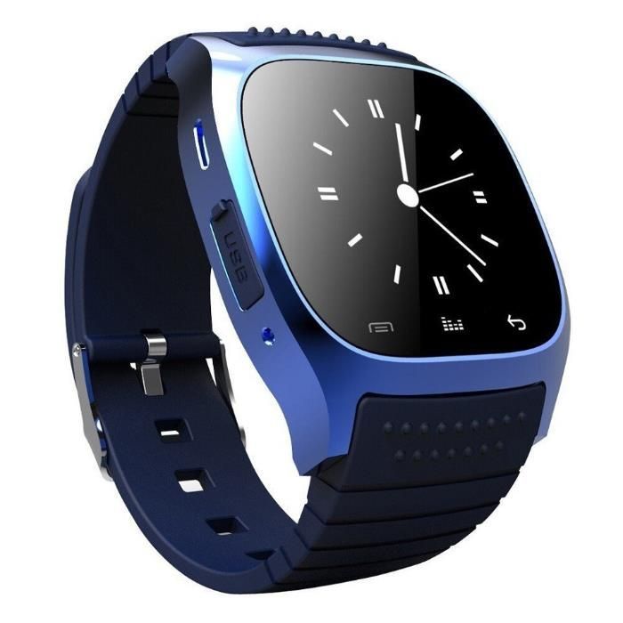 Smartwatch M26 Android Bluetooth Relógio Inteligente - Cor Azul