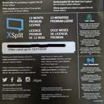 XSplit licencja na 12 miesięcy - klucz cyfrowy