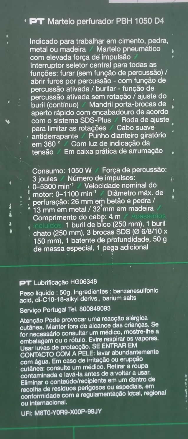 Martelo perfurador Parkside novo