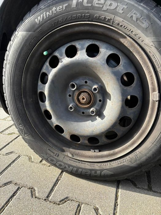 Koła stalowe 175/55/15 Opony Zimowe Hankook'+kołpaki Gratis!