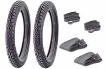 WSK 125 SHL MZ Jawa 3.00/18 komplet opony dętki fartuchy dedykowane