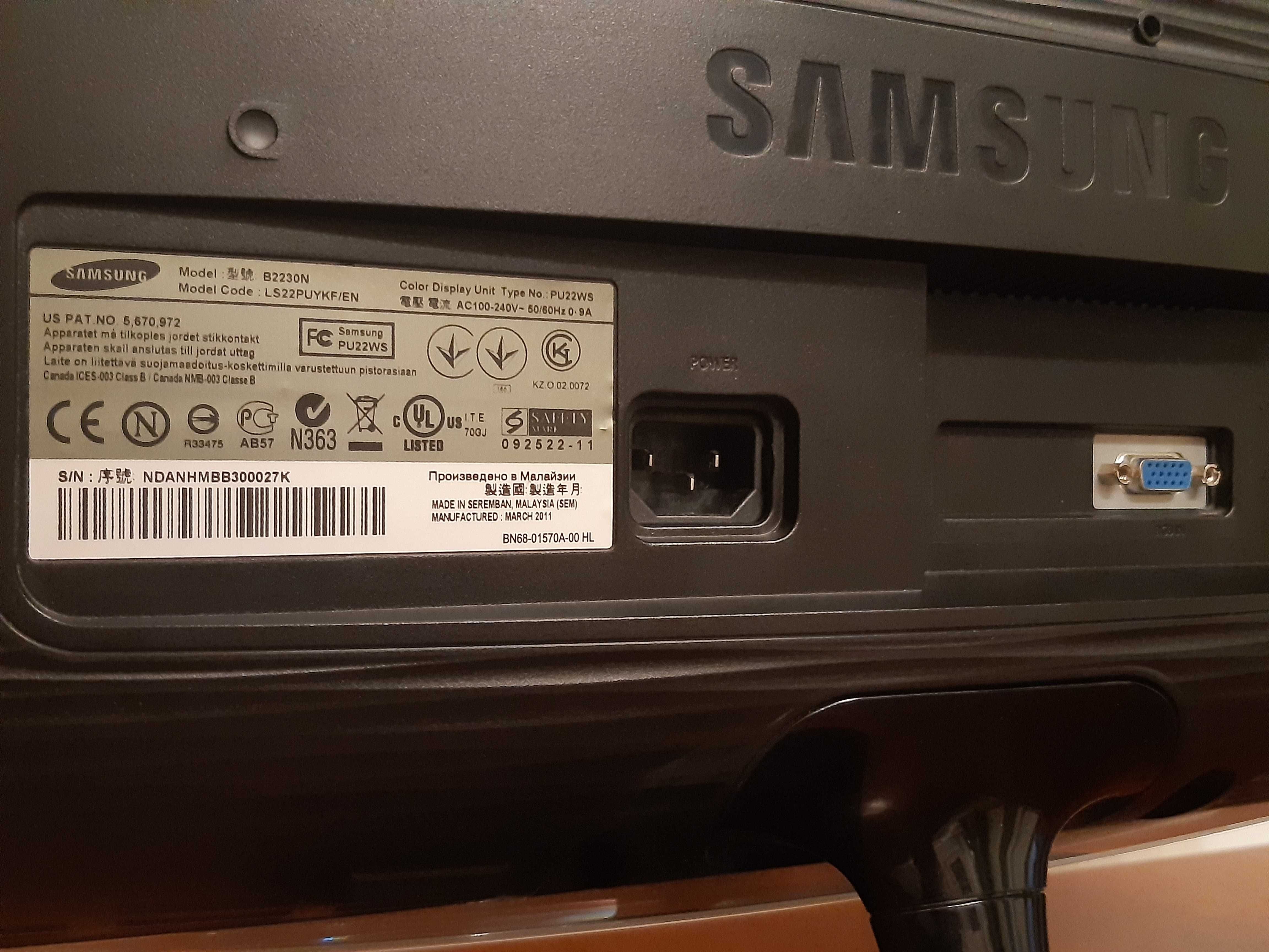 Monitor Samsung SyncMaster B2230