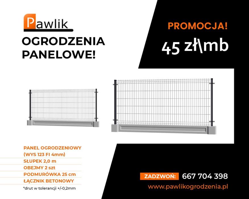 Ogrodzenie Panelowe Pawlik, bramy furtki z montażem