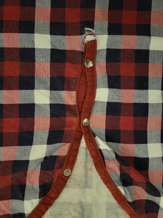 Koszula do karmienia Doctor Nap L 40 ciążowa w czerwoną kratę