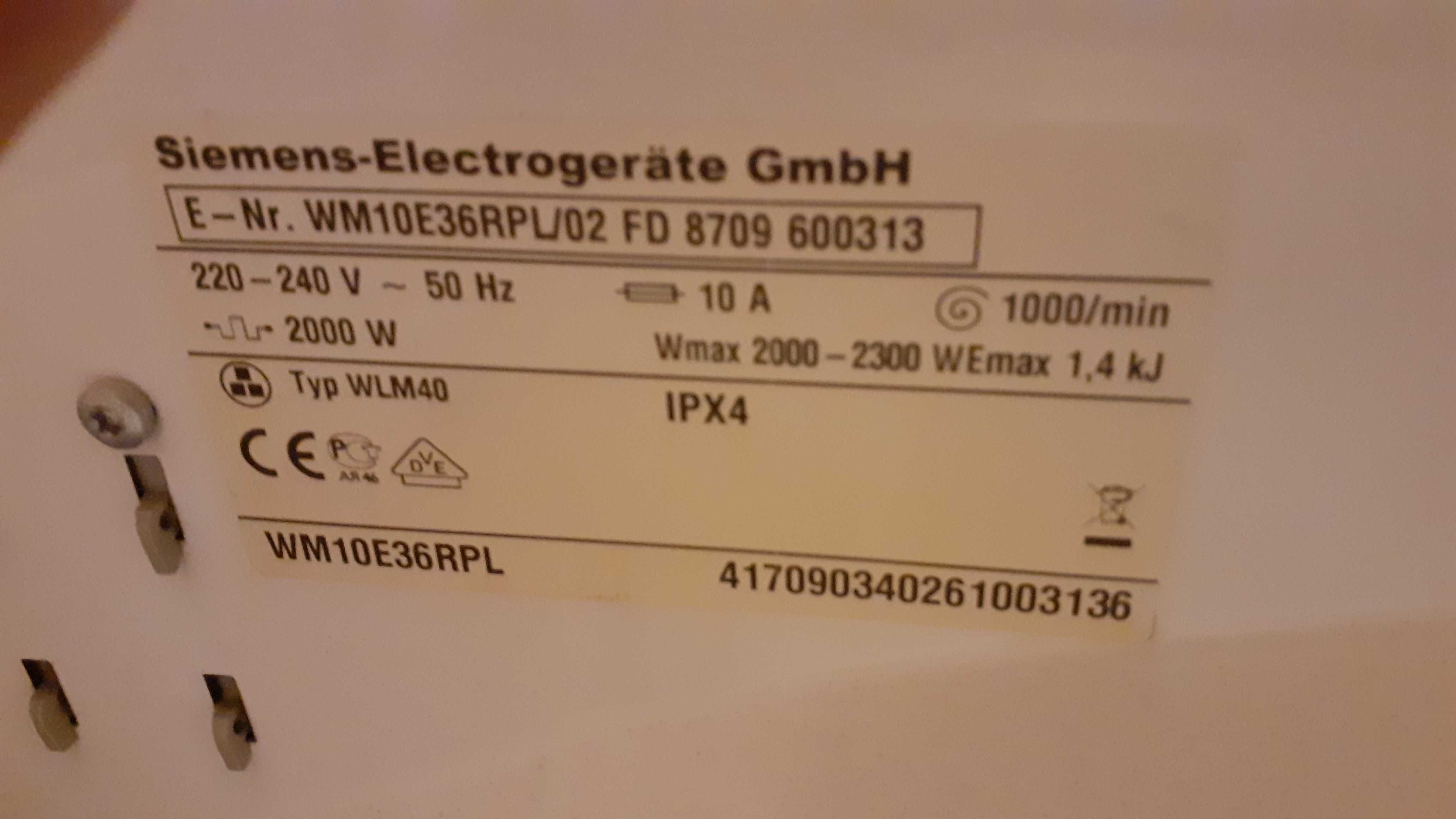 Pralka Siemens typ WLM40