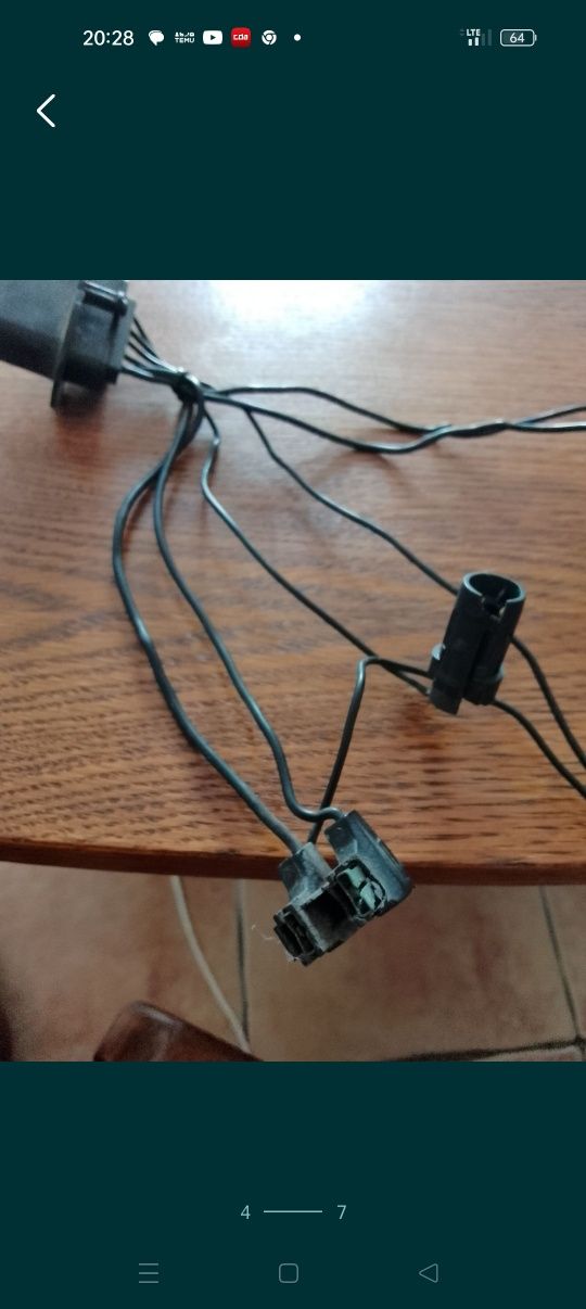 Kostka Wtyczka Wiązka elel. Wtyk/5pin reflektor przedni Megane ll