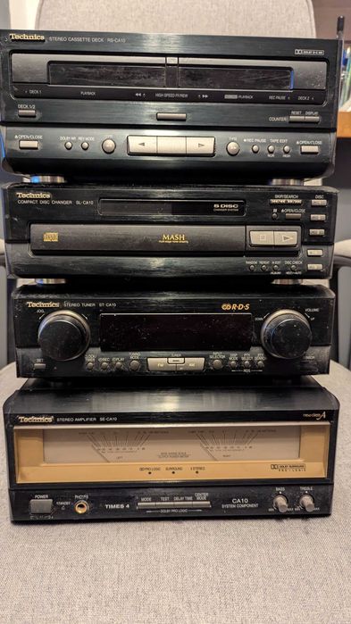 Wieża Technics RS-CA10, wzmacniacz, CD Radio, Pilot