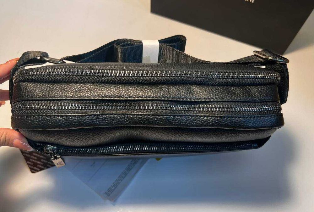 Emporio Armani męska torba torebka Listonoszka, skóra, Włochy 66310