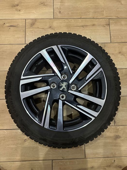 ALUFELGI ORYGINAŁ PEUGEOT 208 + Opony Goodyear Ultra Grip