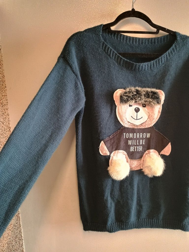 Sweter z misiem Tomorrow will be better