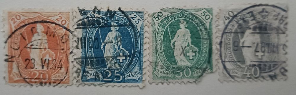 Selos Antigos da Suiça (Timbres-Poste Suisse) Fim de séc. XIX - XX