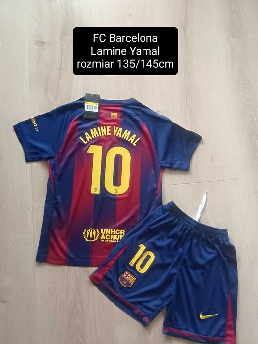 Strój piłkarski komplet Lamine Yamal FC Barcelona 134cm 140cm