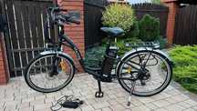 Rower elektryczny e-bike 26" hydrauliczne hamulce