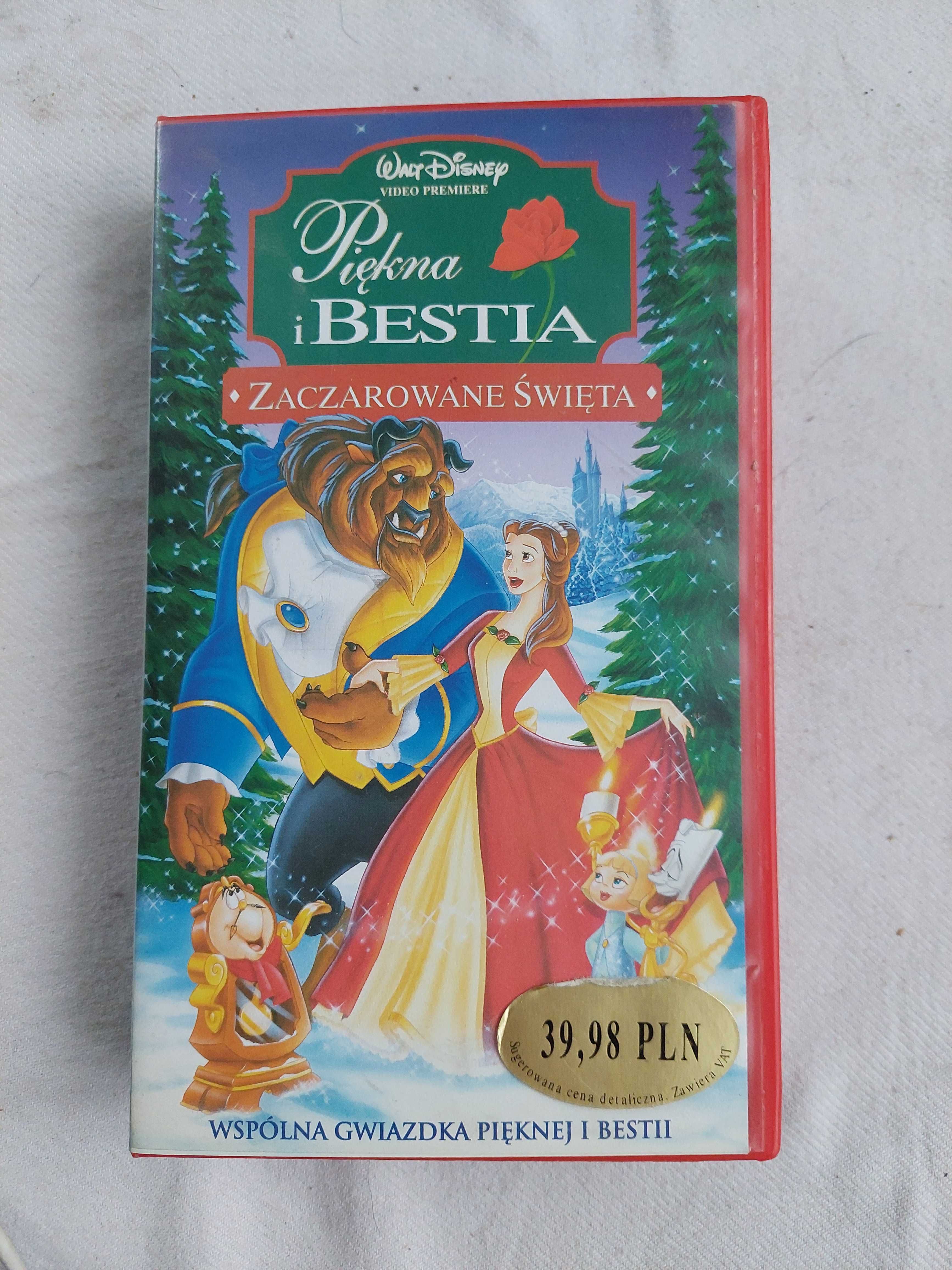 Piękna i Bestia Zaczarowane Święta VHS oryginalny Disney