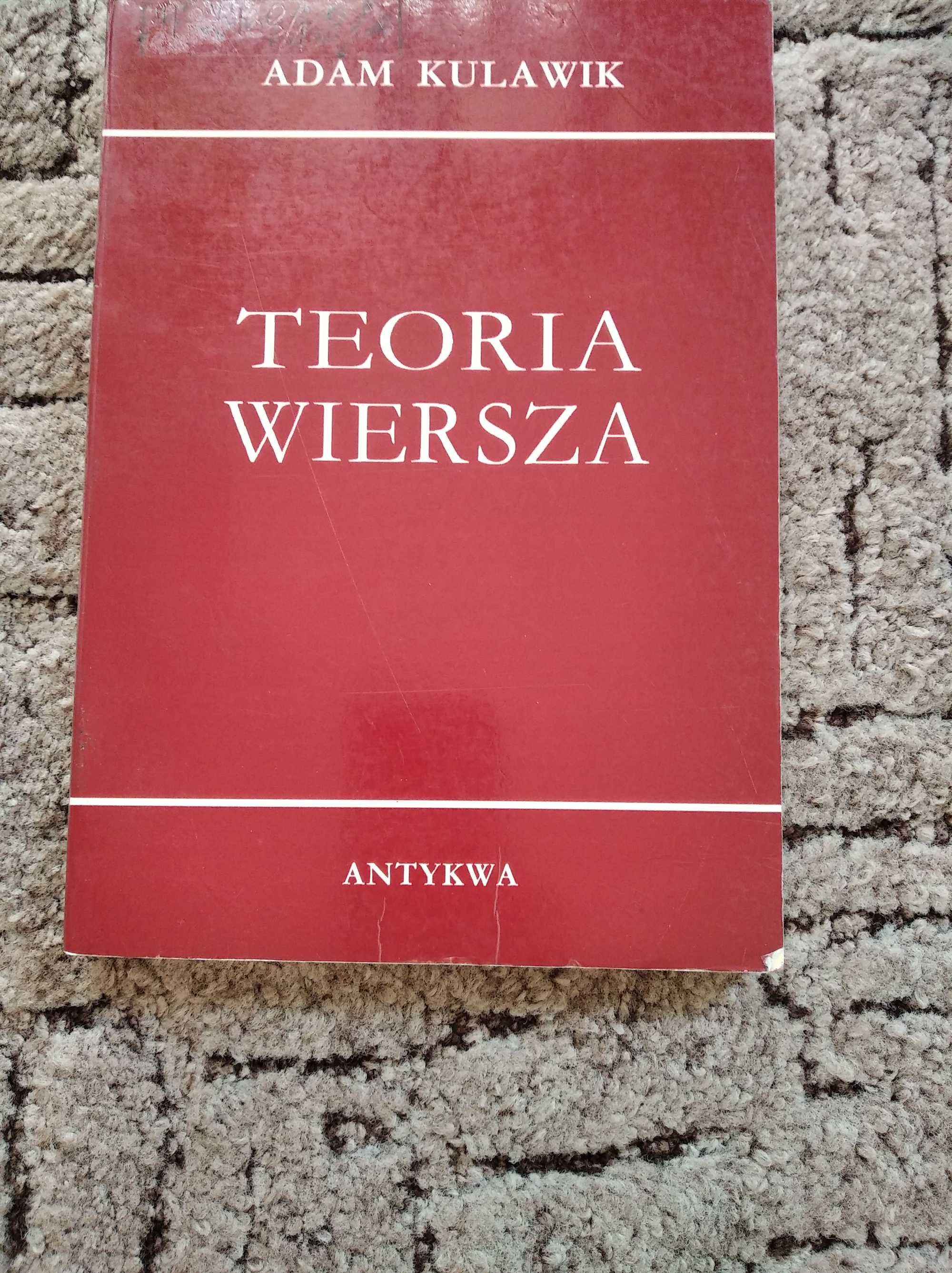 Podręcznik "Teoria wiersza" autor Adam Kulawik