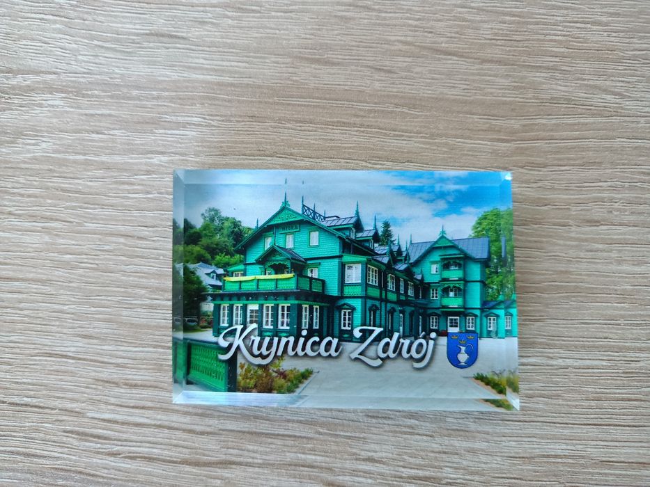 Magnes pamiątkowy Krynica Zdrój willa nowy 3d na lodówkę