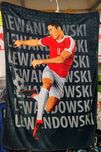 Koc czarny Lewandowski piłka nożna piłkarski prezent dla chłopca