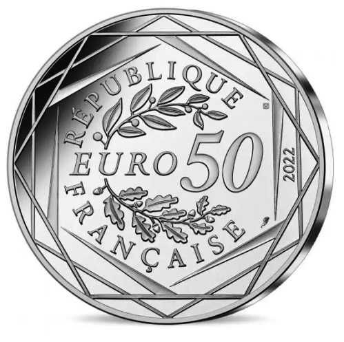 FRANÇA - Moeda 50€ euros Astérix - Bravo = Êxito Prata