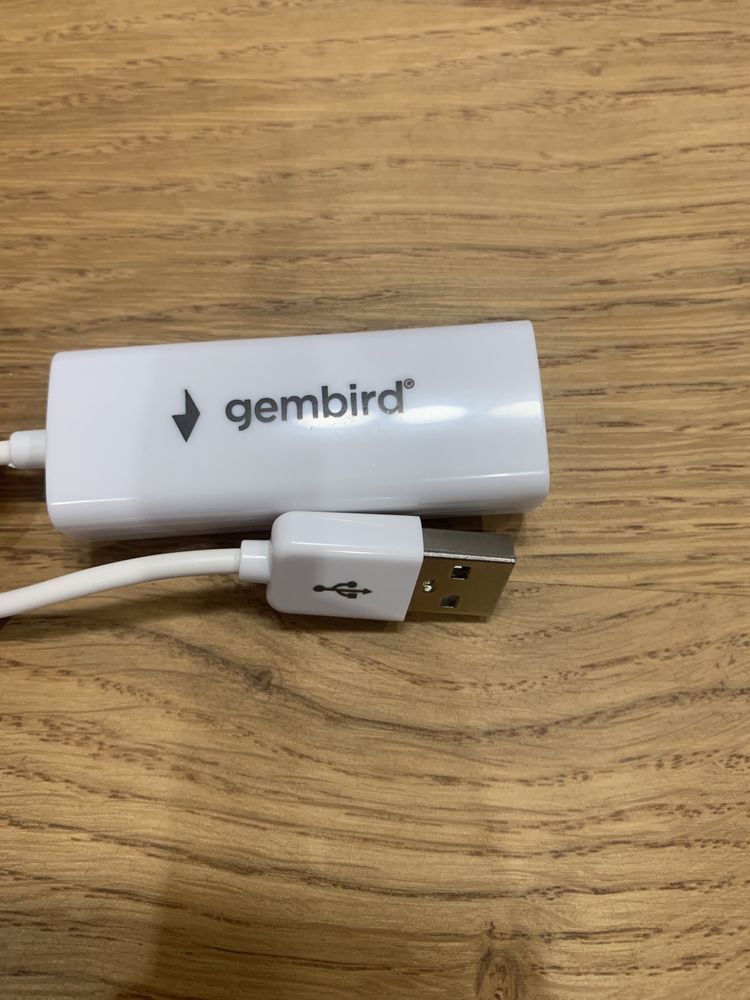 Перехідник на інтернет кабель Gembird USB - Fast Ethernet White