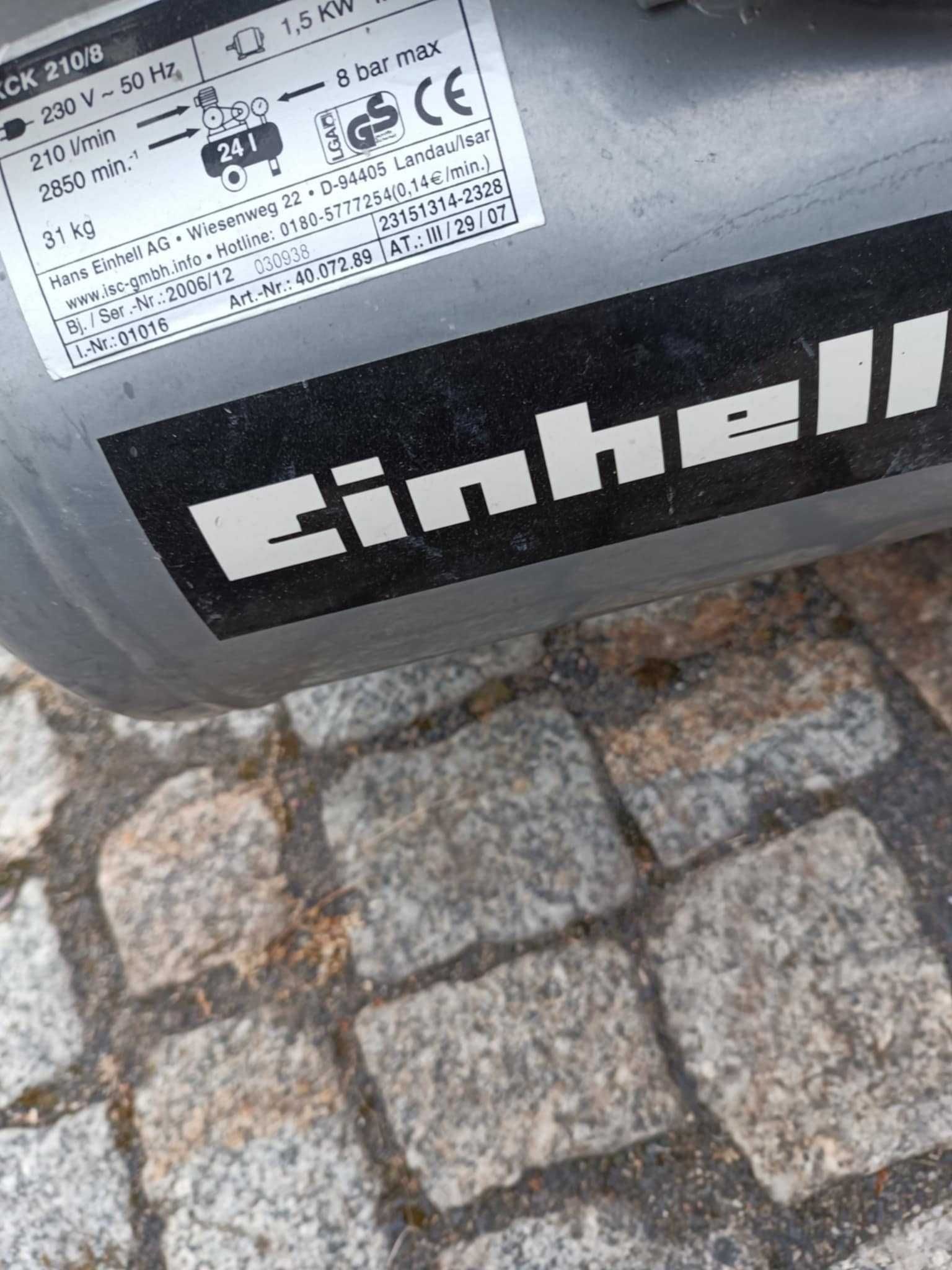 Kompresor niemieckiej firmy Einhell 24 L 8 bar