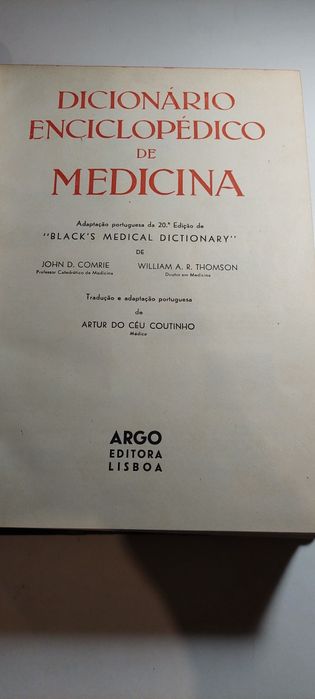 Dicionário Enciclopédico de Medicina - Artur do Céu Coutinho (1953)