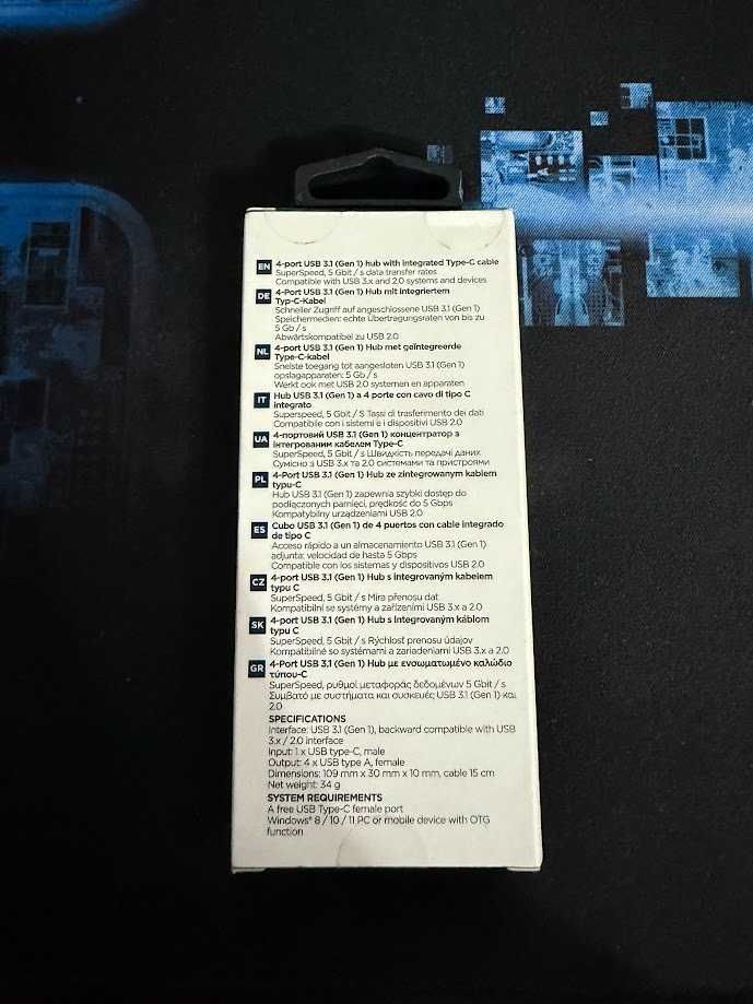 USB-хаб на 4 порта USB 3.0 Gembird UHB-CM-U3P4-01