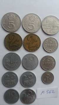 D4+ M562, zestaw monet forint filler Węgry Rumunia bani starocie