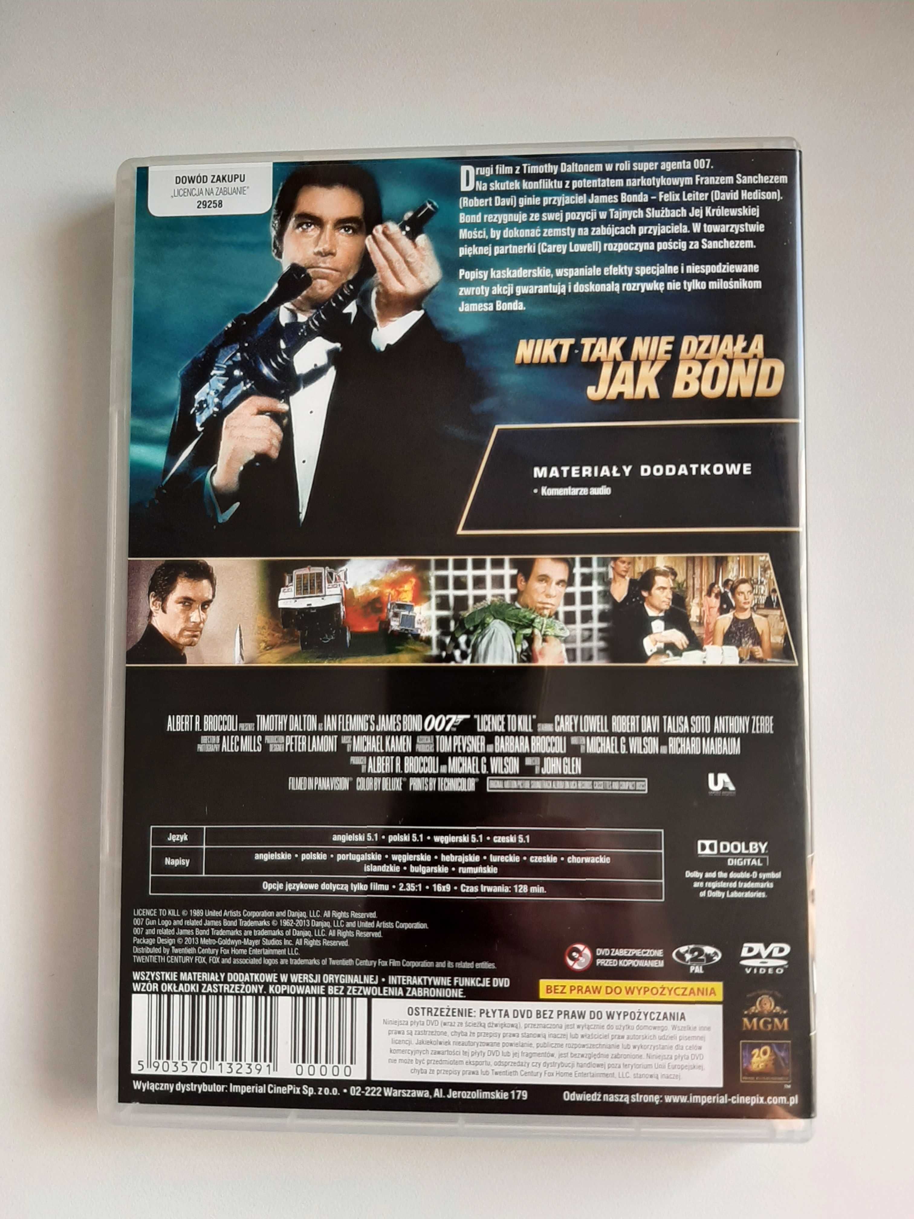 Jamesa Bond Licencja na zabijanie DVD