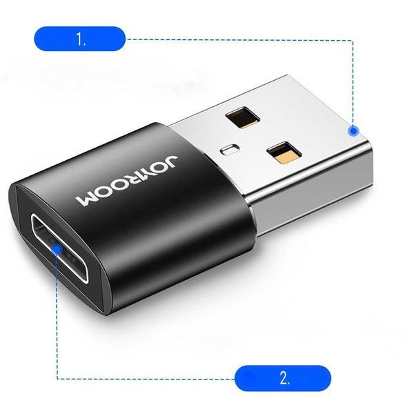 Adapter przejściówka z USB Typ C (żeński) na USB (męski) czarny S-H152