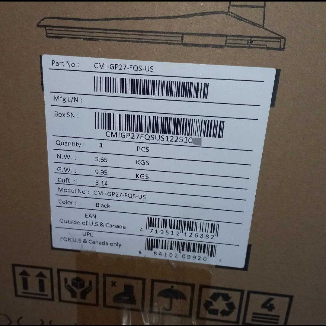 Monitor 27 Cooler Master Tempest GP27-FQS (GP27Q)