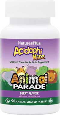 NaturesPlus Animal Parade AcidophiKidz пробиотики для детей. 90 табл