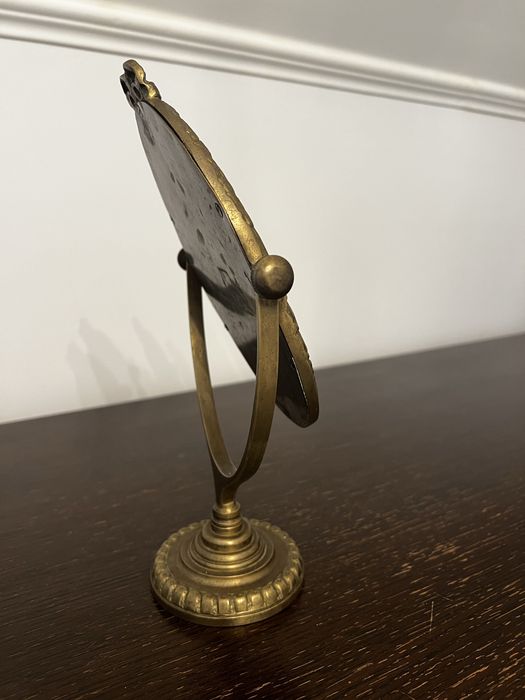 Lustro stylowe  mosiężne kryształowe antyczne bardzo ciężkie