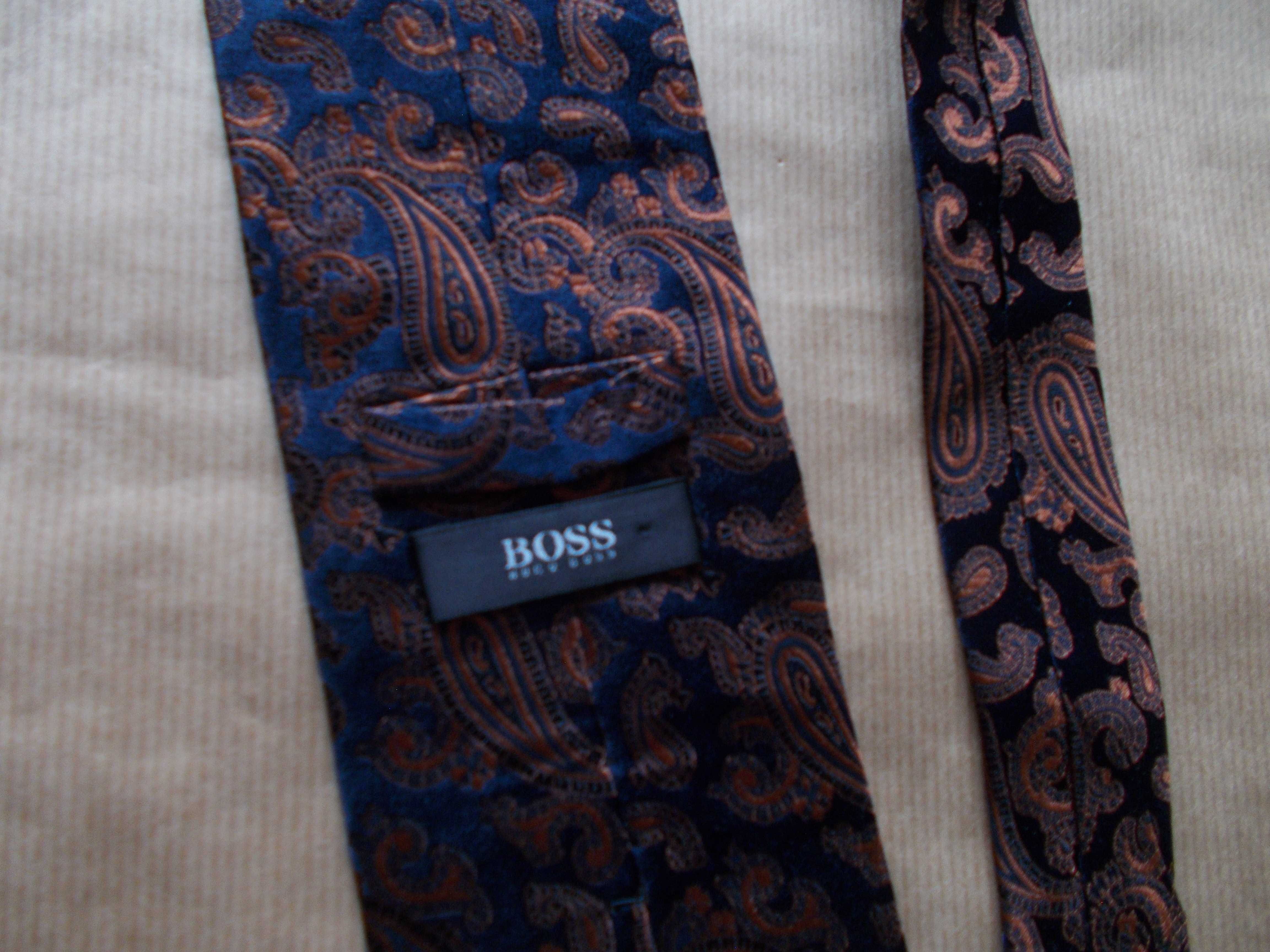 HUGO BOSS - Premium - Wieczorowy, Nowy Krawat Włoski Jedwab - Germany