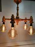 Żyrandol lampa drewniana
