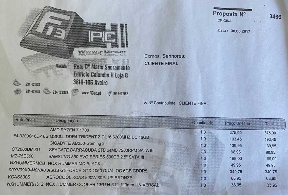 Computador Fixo Desktop - AMD Asus Samsung Seagate Gigabyte Windows