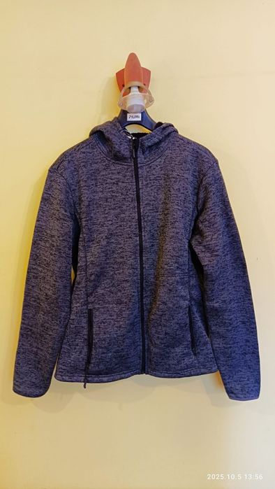 Nowy ocieplana bluza męska szary melanż